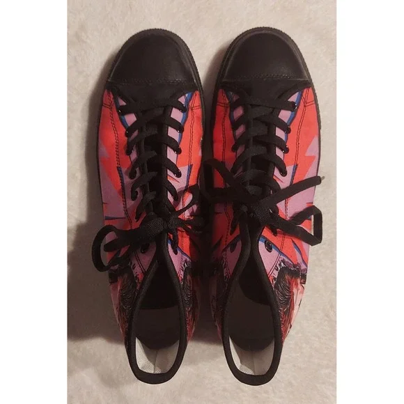 Custom Kiks Mens Womens Custom Made David Bowie High-Top Sneakers Size M/11.5 - Picture 6 of 16